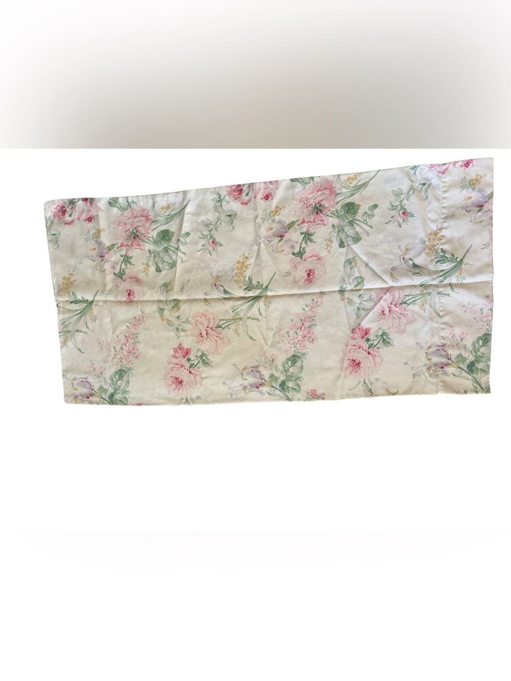 VTG Ralph Lauren Home Therese Floral Standard King Pillowcase Cottagecore Cotton